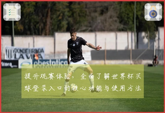 提升观赛体验，全面了解世界杯买球登录入口的核心功能与使用方法